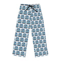 Women's Pajama Pants - All-Over 'Good Night' Blue Sleepy Moon Pattern Aquarius