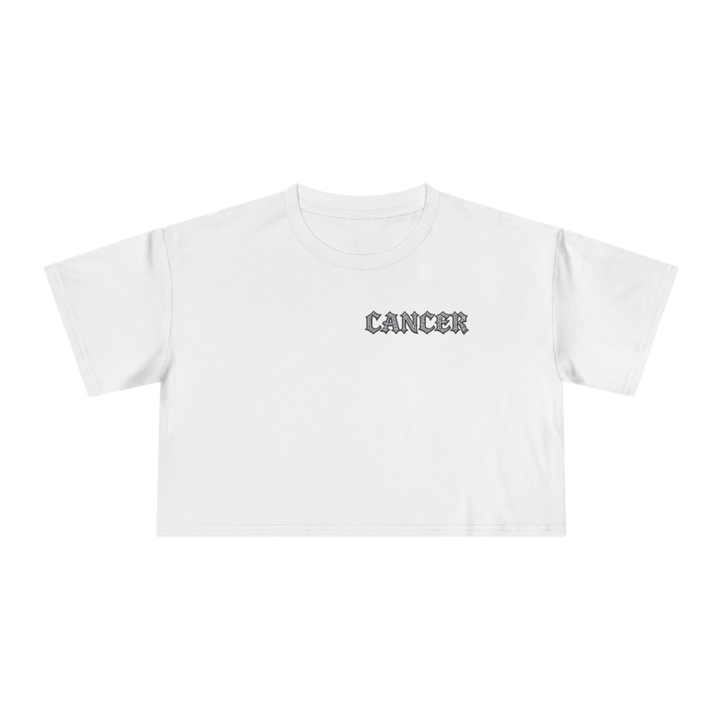Cancer Zodiac Crop Tee — Women's Astrology Graphic Top
