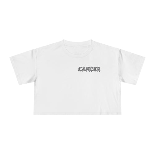 Cancer Zodiac Crop Tee — Women's Astrology Graphic Top