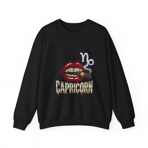 Capricorn Lips Crewneck Sweatshirt | Retro Zodiac graphic, Vintage Americana