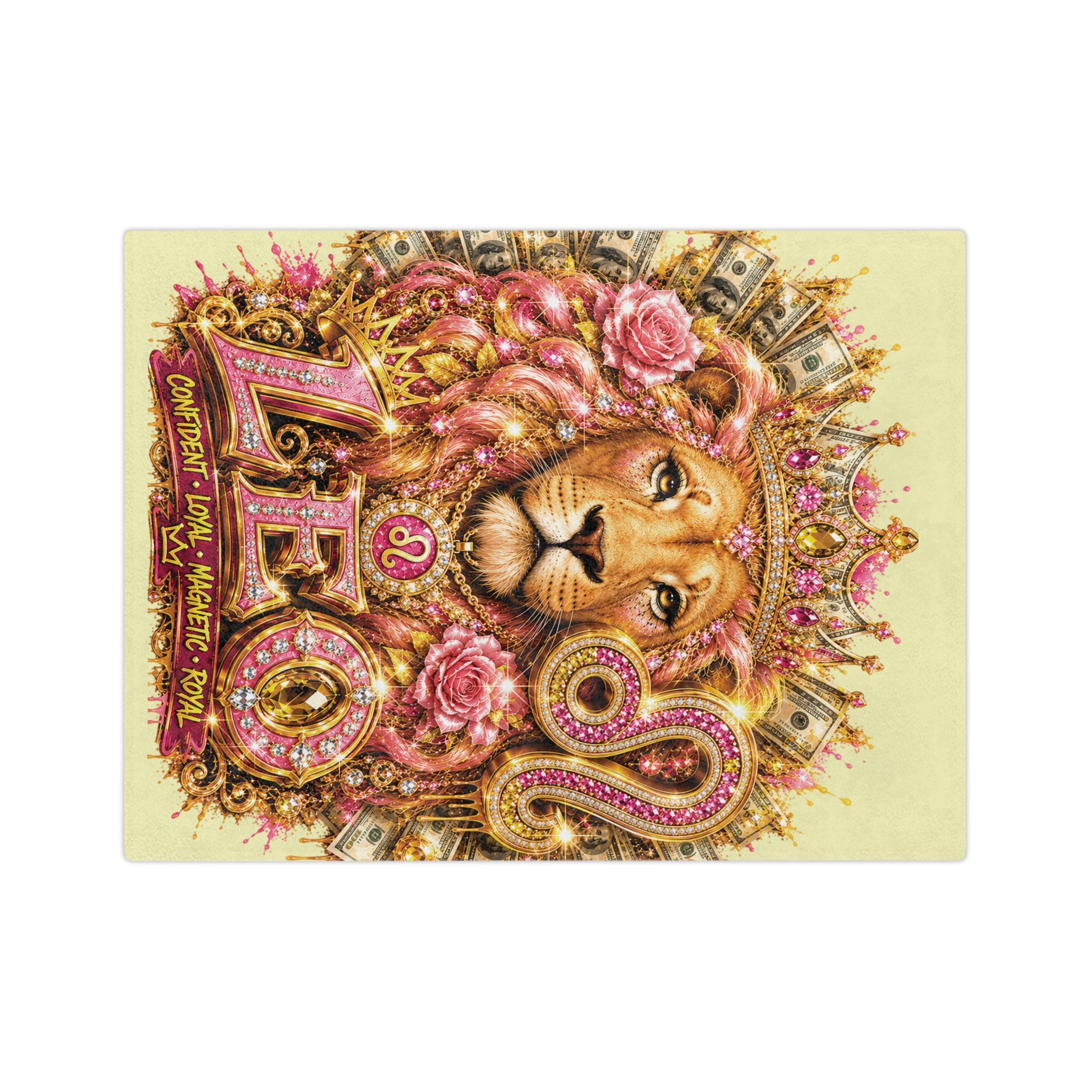 Leo Zodiac Velvet Blanket — Regal Lion Astrology Throw (Confident • Loyal • Magnetic • Royal)