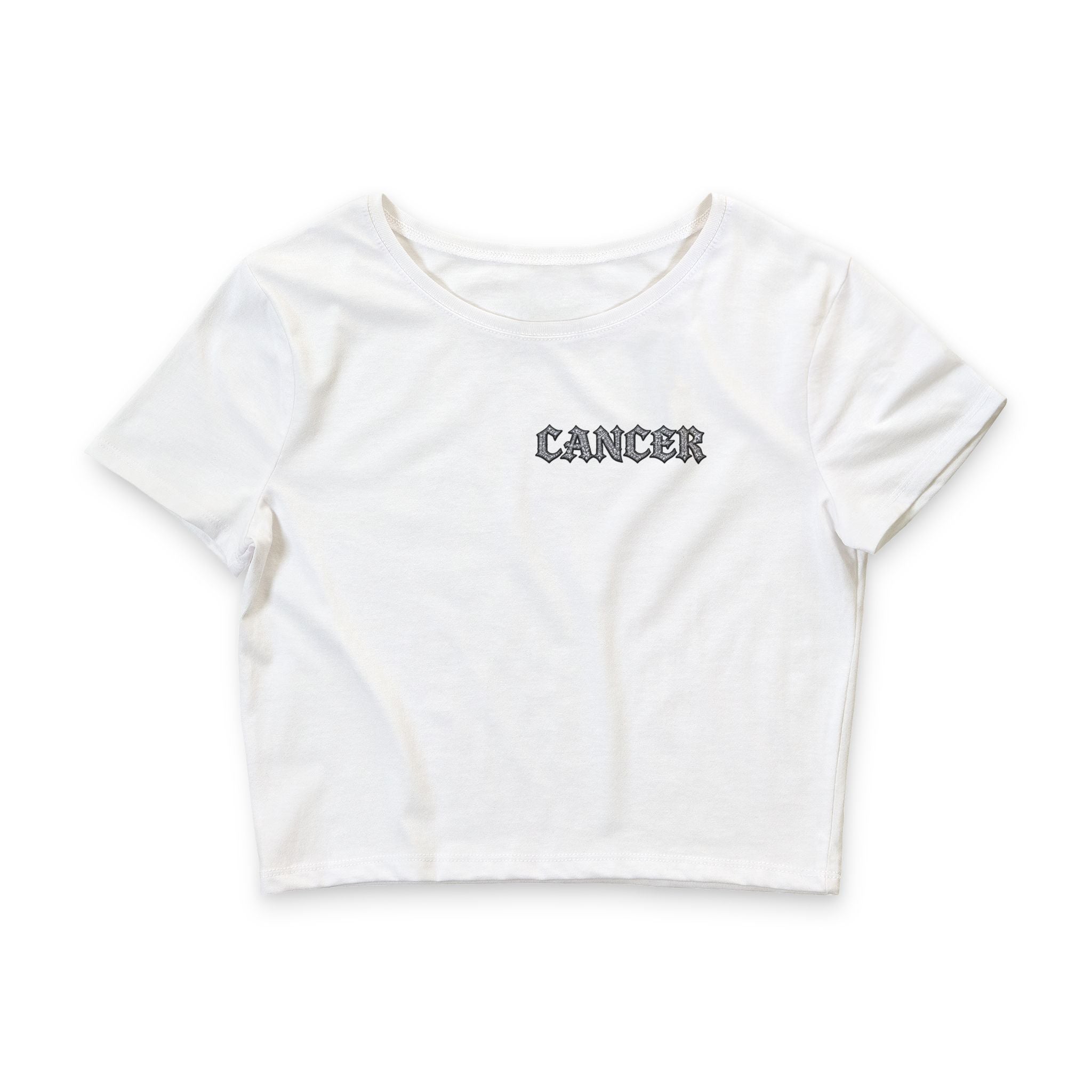 Cancer Zodiac Crop Tee — Astrological Cancer Sign Graphic Top (Women’s)