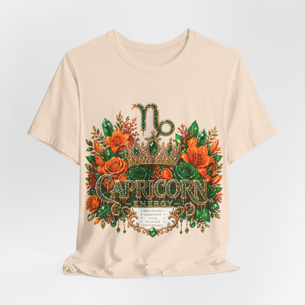 Feminine Capricorn Zodiac Design Tee | Capricorn Constellation Astrology Shirt