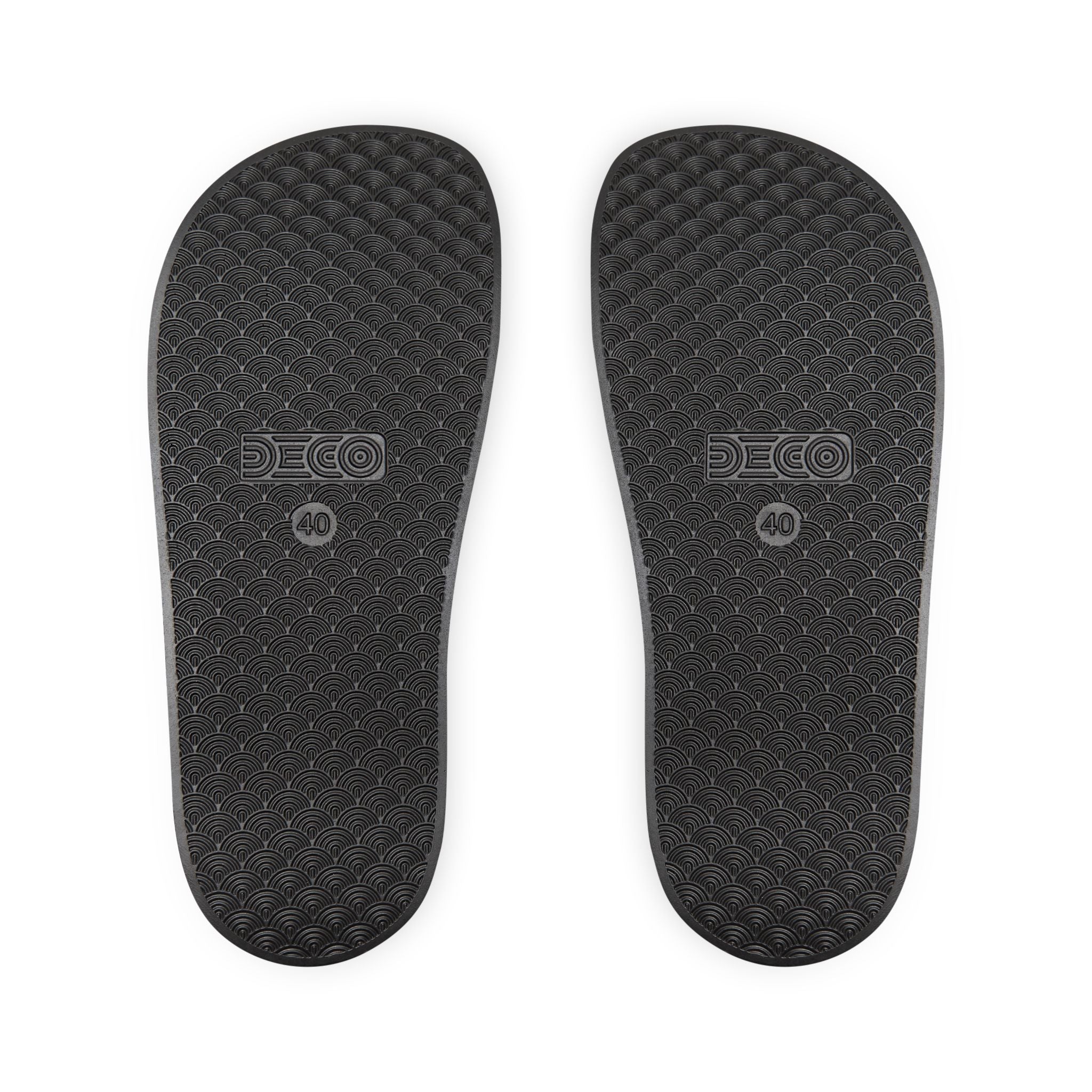 Men's Removable-Strap Sandals — Black Artistic Slide with Gemini Graphic