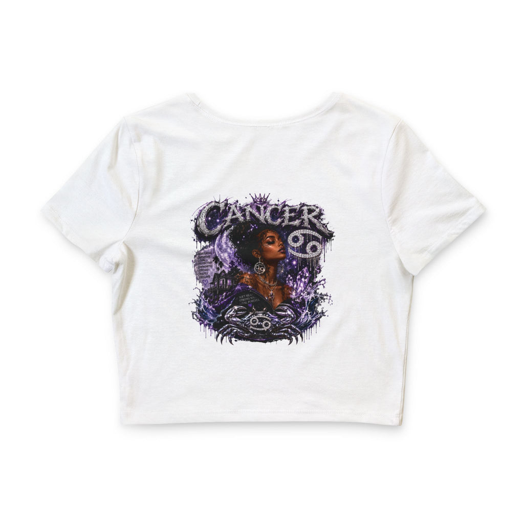 Cancer Zodiac Crop Tee — Astrological Cancer Sign Graphic Top (Women’s)