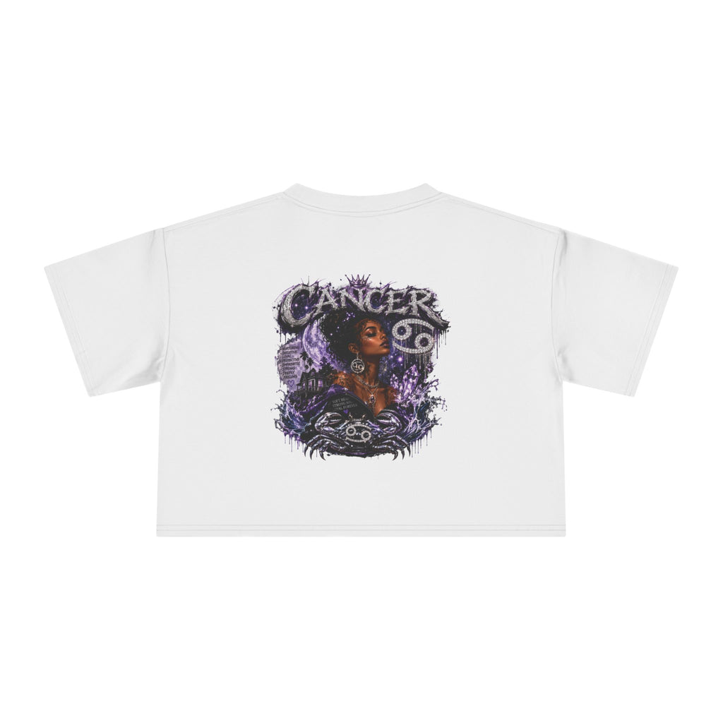 Cancer Zodiac Crop Tee — Women's Astrology Graphic Top