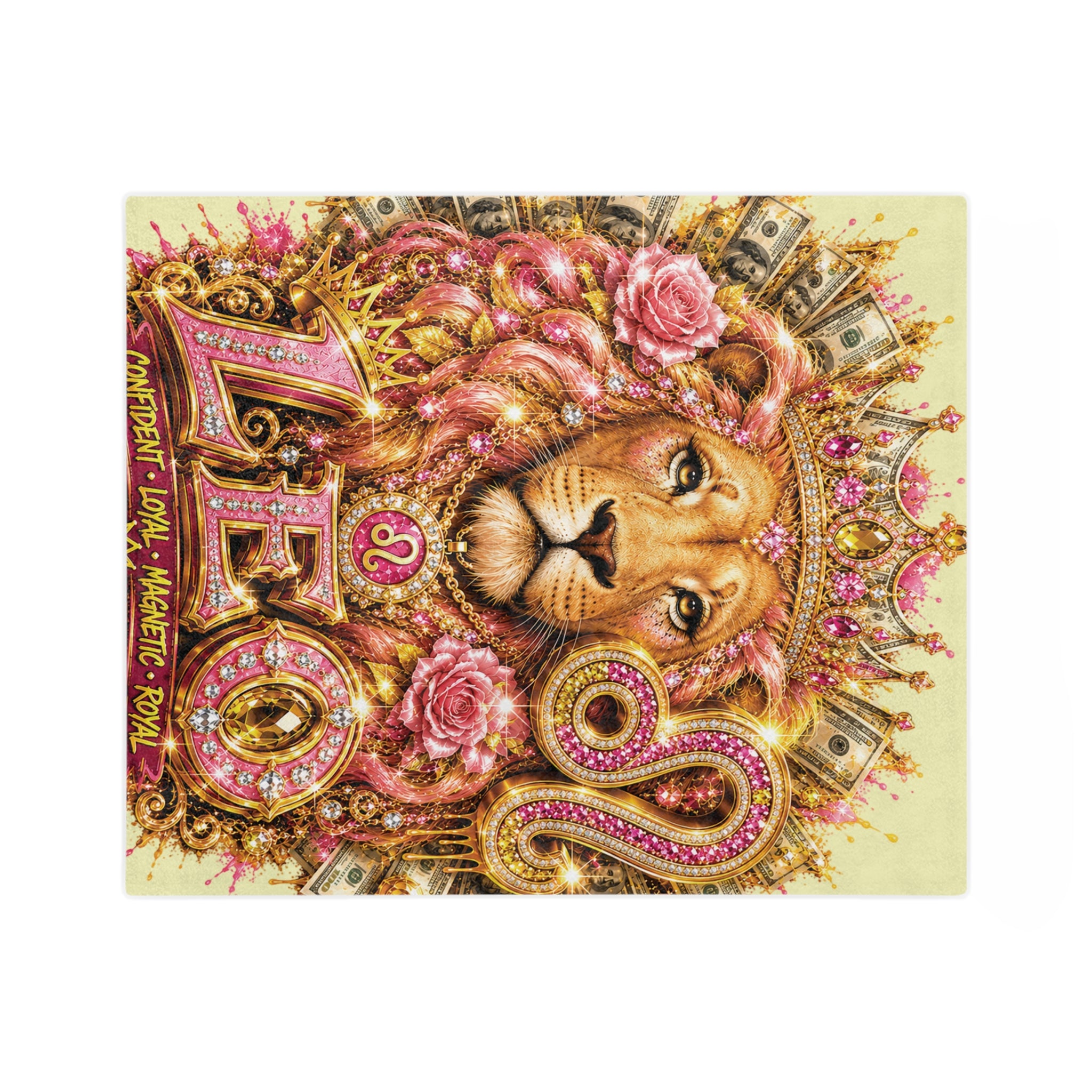 Leo Zodiac Velvet Blanket — Regal Lion Astrology Throw (Confident • Loyal • Magnetic • Royal)