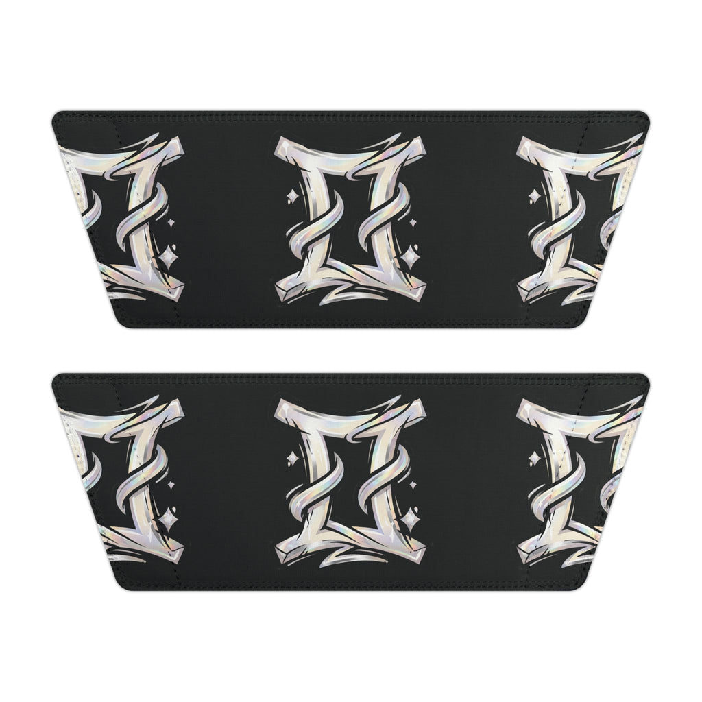 Men's Removable-Strap Sandals — Black Artistic Slide with Gemini Graphic