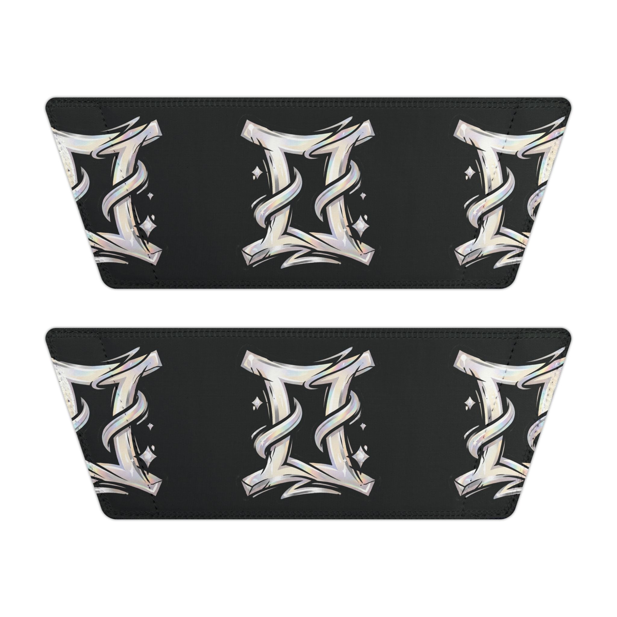 Men's Removable-Strap Sandals — Black Artistic Slide with Gemini Graphic