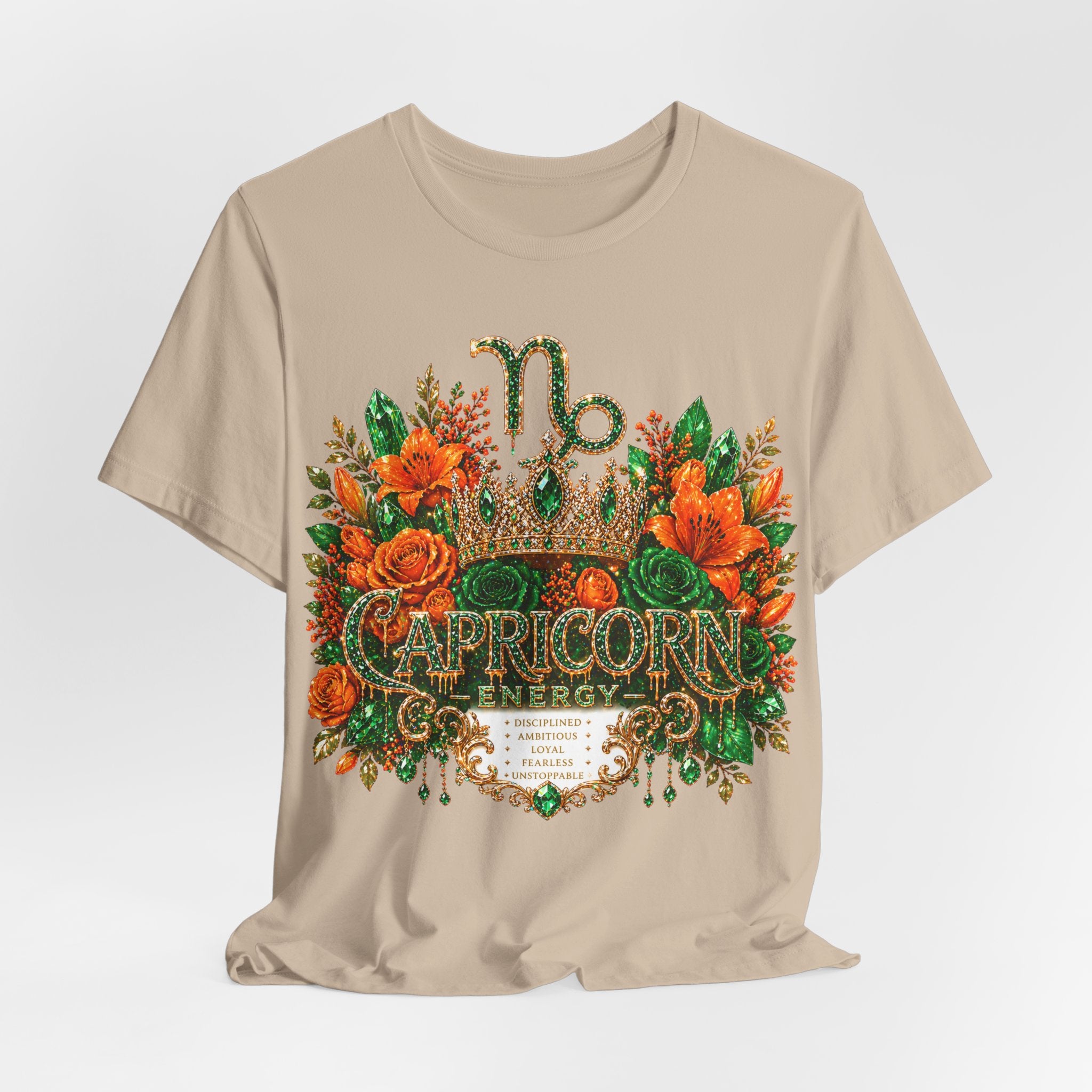 Feminine Capricorn Zodiac Design Tee | Capricorn Constellation Astrology Shirt